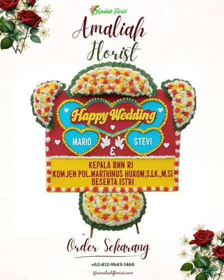 Papan Bunga Pernikahan Jurumudi